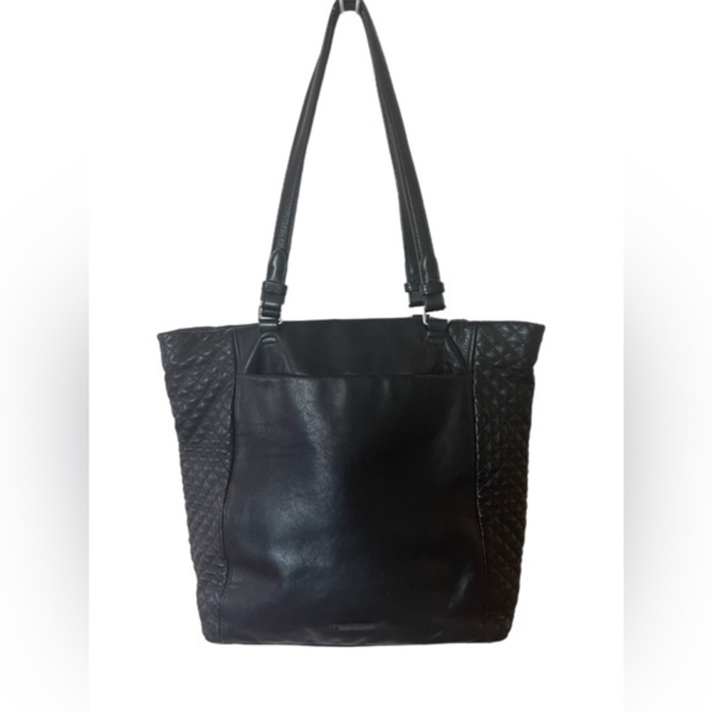 Vera Bradley “Gallatin”  Large Black Leather Tote